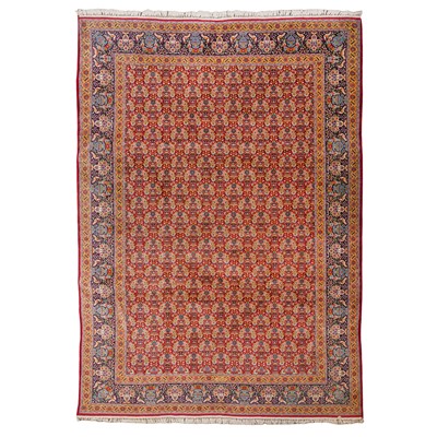 Lot 86 - A very fine part silk signed Tabriz carpet, north-west Persia