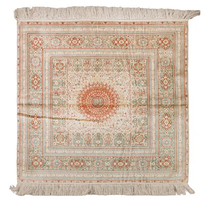 Lot 11 - An extremely fine silk Chinese rug