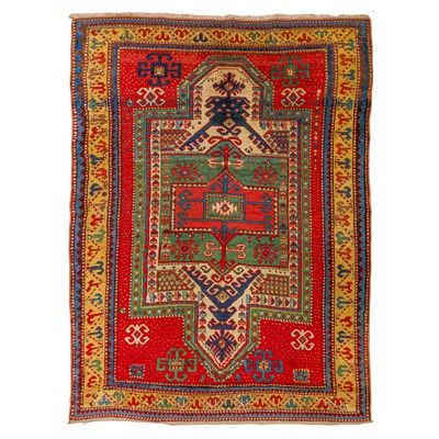 Lot 111 - An unusual antique Genje rug of Shirvan design, south Caucasus