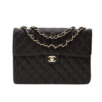 Lot 154 - Chanel Black Jumbo Classic Single Flap Bag