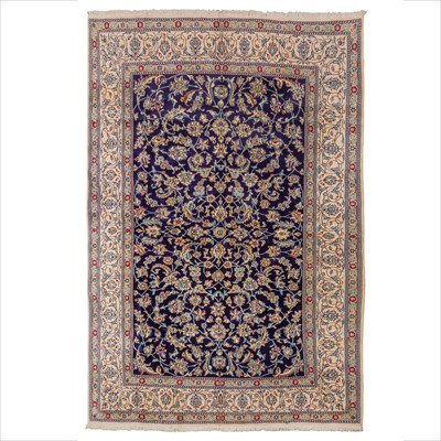 Lot 31 - A fine part silk Nain carpet, central Persia