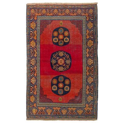 Lot 59 - An antique Khotan rug, east Turkestan