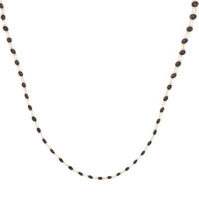 Lot 35 - A sapphire line necklace