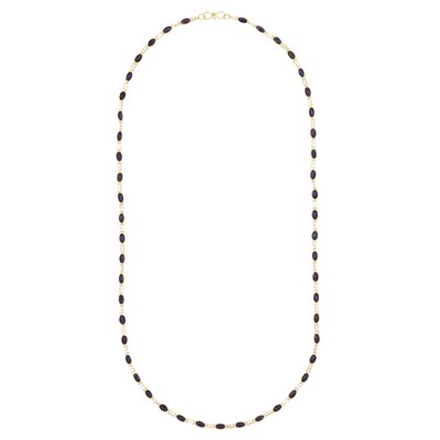Lot 35 - A sapphire line necklace