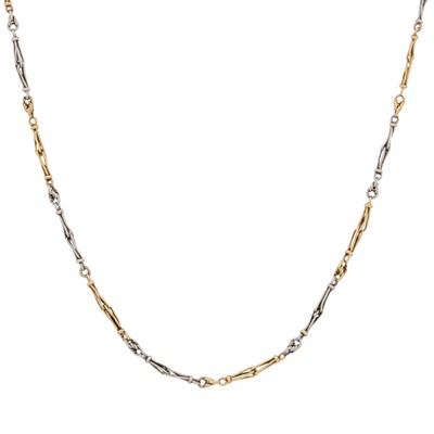 Lot 310 - A fancy-link fob chain