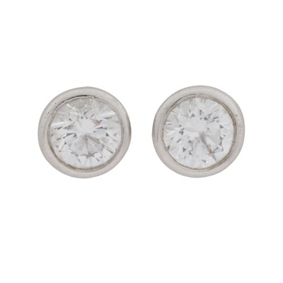 Lot 363 - Mappin & Webb | A pair of diamond stud earrings, circa 2000