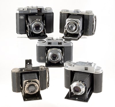 Lot 392 - Group of Five Folding Cameras.