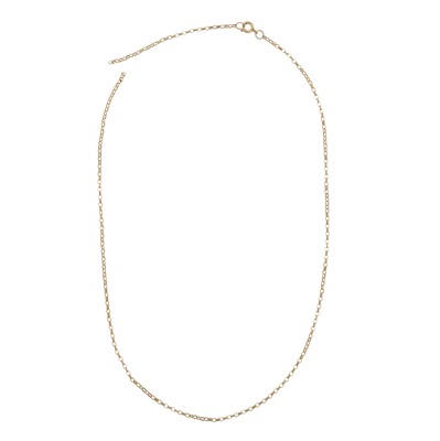Lot 376 - A belcher link chain necklace