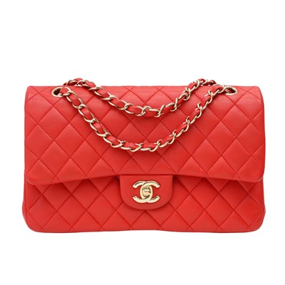 Lot 26 - Chanel Poppy Red Medium Classic Double Flap Bag