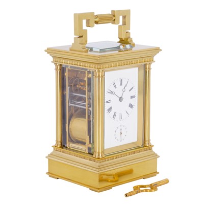 Lot 169 - A French Gilt Brass Grande Sonnerie Carriage Clock