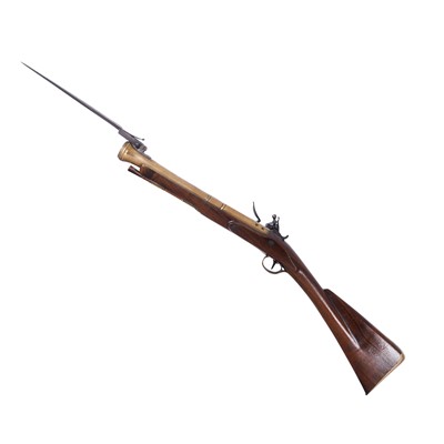 Lot 353 - A late 18th Century flintlock blunderbuss with bayonet