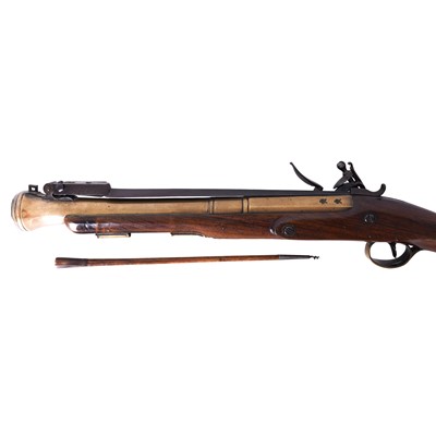 Lot 353 - A late 18th Century flintlock blunderbuss with bayonet