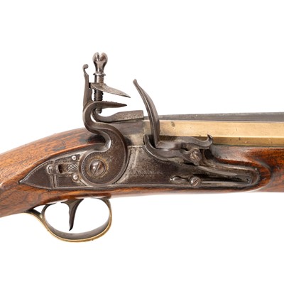Lot 353 - A late 18th Century flintlock blunderbuss with bayonet