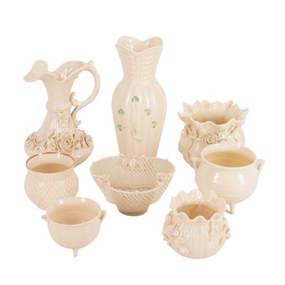 Lot 324 - A collection of 19th & 20th Century Belleek to include first period examples