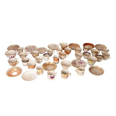 Lot 279 - Group of Flight & Barr and later Worcester, tea and coffee cups/bowls and saucers 1792-1840