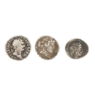 Lot 135 - A small collection of Roman and Ancient Greek coins