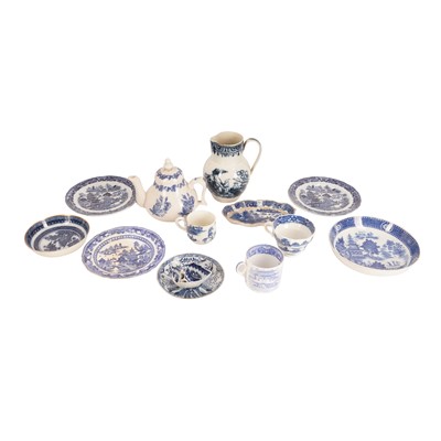 Lot 283 - A group of late 18th and early 19th century blue and white printed ceramics