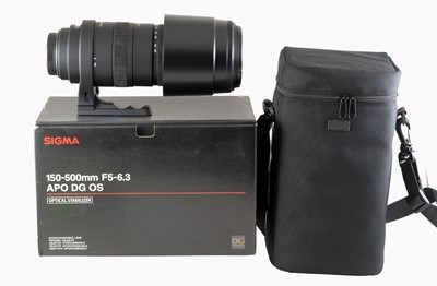 Lot 195 - Sigma 150-500mm f5.6-6.3 APO HSM OS Lens.