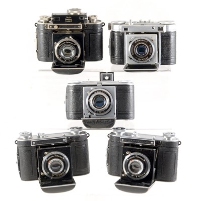 Lot 428 - Five Certo Dollina 35mm Folding Cameras.