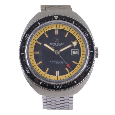 Lot 46 - Favre-Leuba 'Deep-Blue' Divers Bracelet Watch