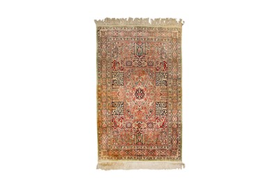Lot 351 - A extremely fine Chinese silk rug of garden design