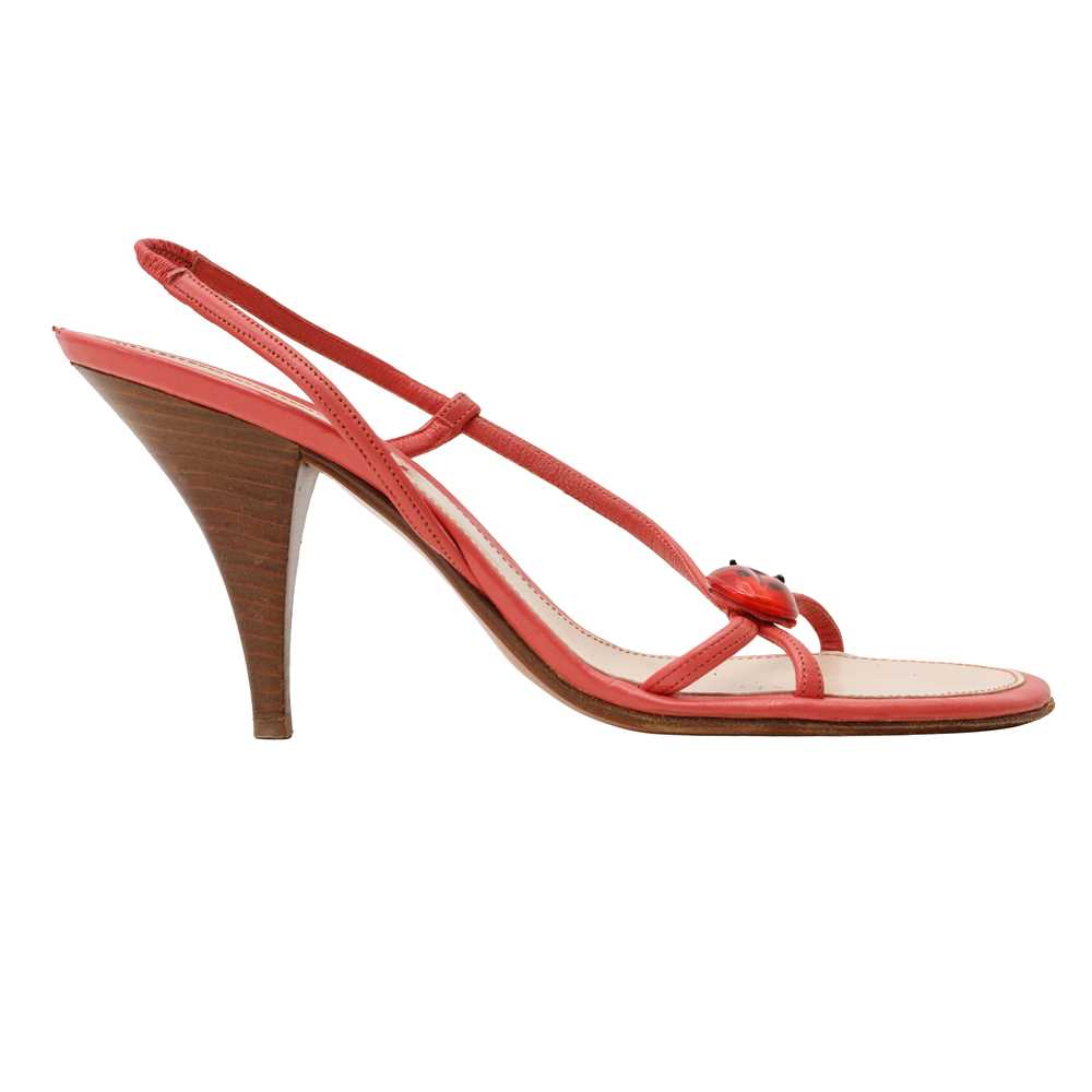Lot 40 - Chanel Salmon Pink Strappy Heel Sandal - Size 38.5