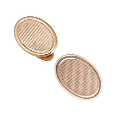 Lot 189 - A pair of gold cufflinks