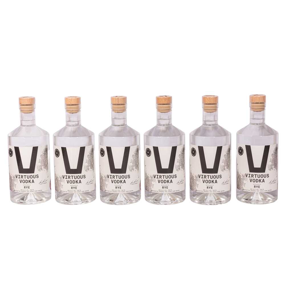Lot 210 - Virtuous Organic Vodka Rye - 6 bottles