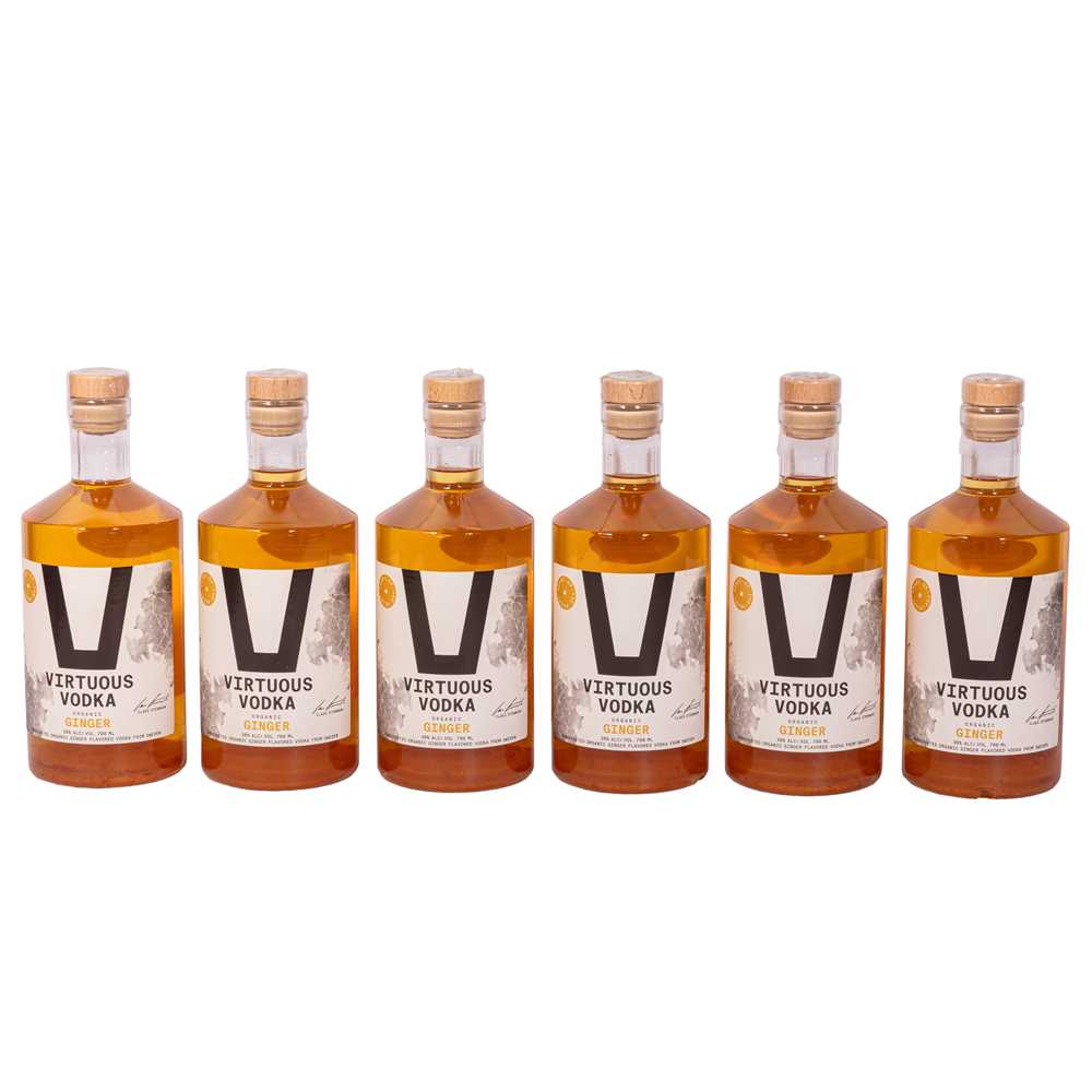 Lot 206 - Virtuous Organic Vodka Ginger - 6 bottles