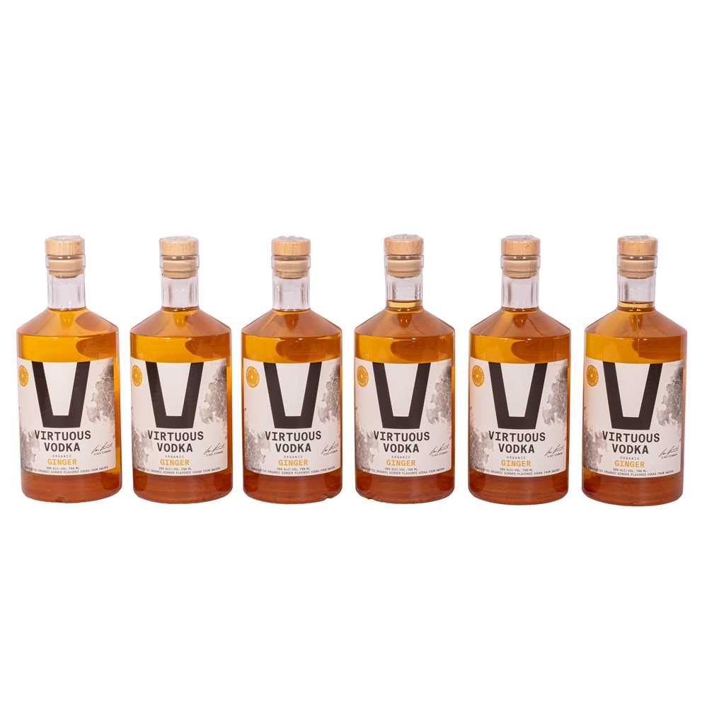 Lot 207 - Virtuous Organic Vodka Ginger - 6 bottles