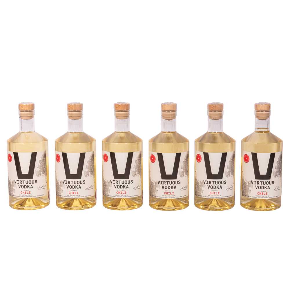 Lot 205 - Virtuous Organic Vodka Chili - 6 bottles