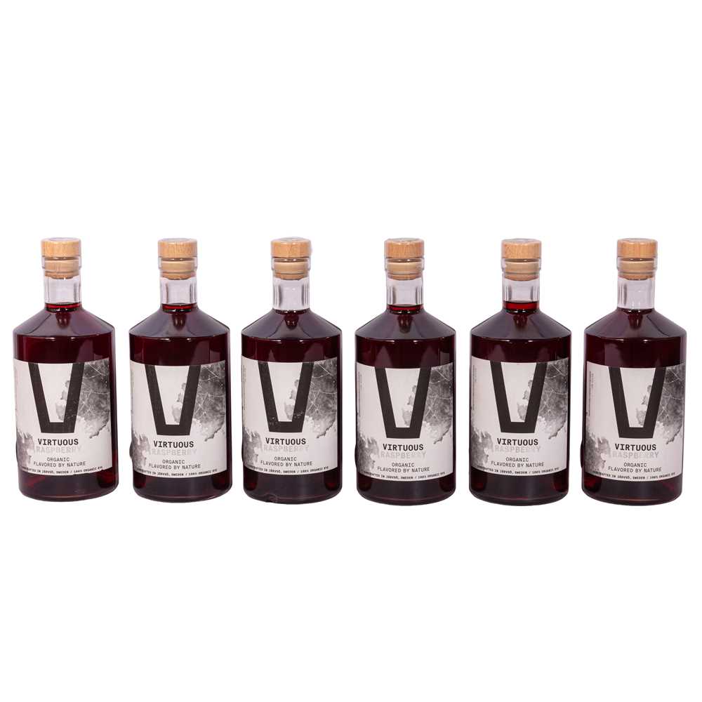 Lot 208 - Virtuous Organic Vodka Raspberry - 6 bottles