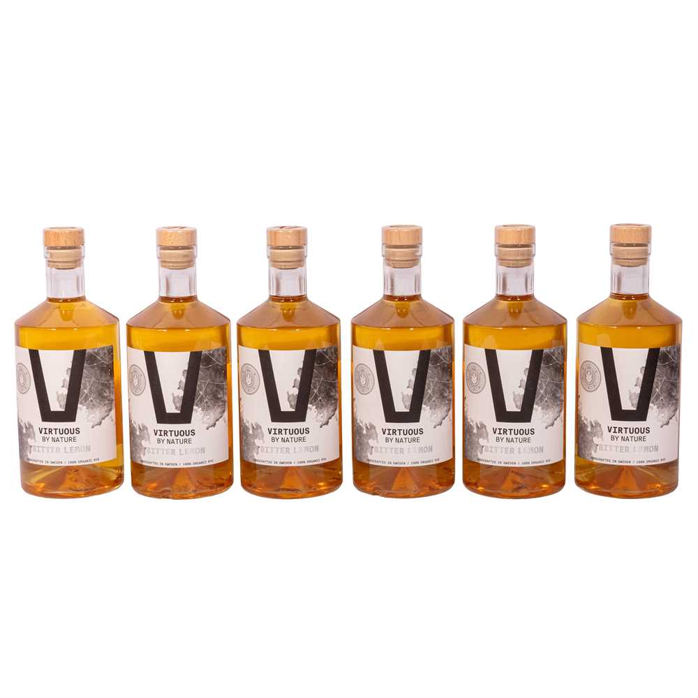 Lot 202 - Virtuous Organic Vodka Bitter Lemon - 6 bottles