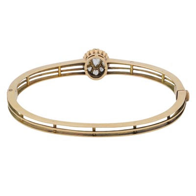 Lot 20 - A very light blue diamond bangle
