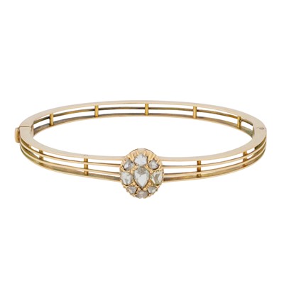 Lot 20 - A very light blue diamond bangle