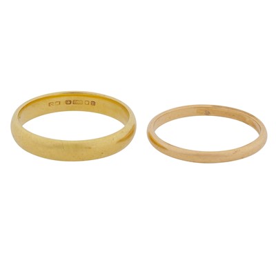 Lot 439 - Two band rings
