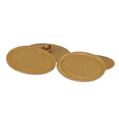 Lot 198 - A pair of gold cufflinks, circa 1929