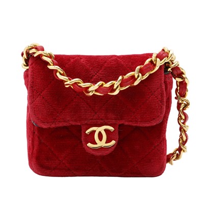 Lot 20 - Chanel Red Toy Micro Flap Bag