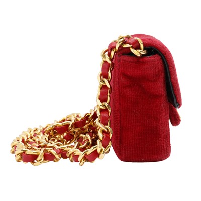 Lot 20 - Chanel Red Toy Micro Flap Bag