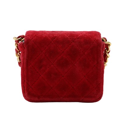 Lot 20 - Chanel Red Toy Micro Flap Bag