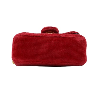 Lot 20 - Chanel Red Toy Micro Flap Bag