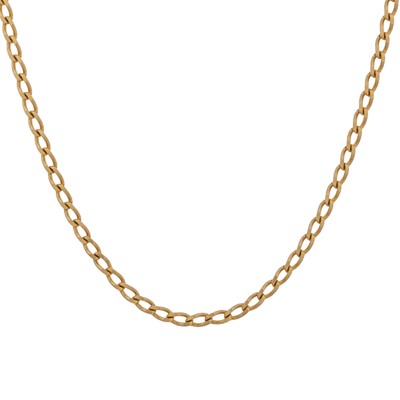 Lot 299 - A curb link chain necklace