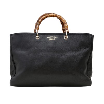 Lot 144 - Gucci Black Bamboo Shopper Tote