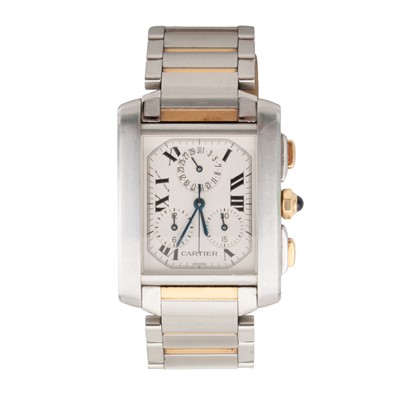 Lot 59 - Cartier 'Tank Française Chronoflex' Bracelet Watch