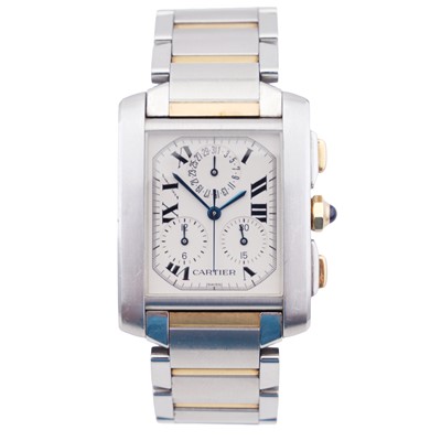 Lot 59 - Cartier 'Tank Française Chronoflex' Bracelet Watch