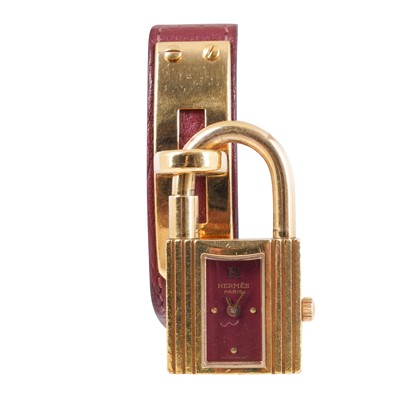 Lot 147 - Ladies' Hermès 'Kelly Padlock' Wristwatch