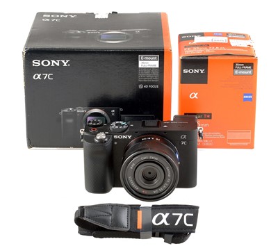 Lot 185 - Sony 7C Full Frame Mirrorless Digital Camera.