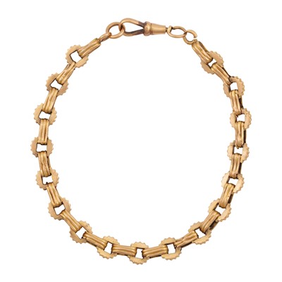 Lot 283 - A fob fancy-link chain