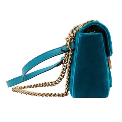 Lot 75 - Gucci Teal Medium GG Marmont Flap Bag