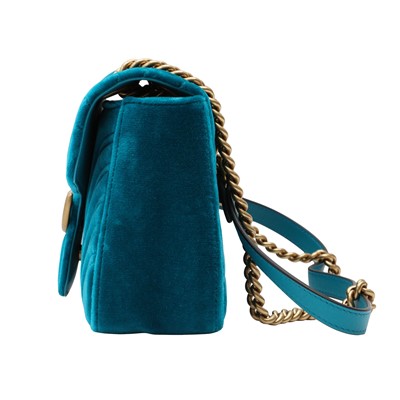 Lot 75 - Gucci Teal Medium GG Marmont Flap Bag